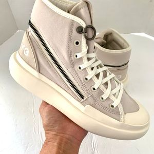 Adidas Y-3 Ajatu Court High Off White Sz 4.5 Men/ 5.5 Wm NWT